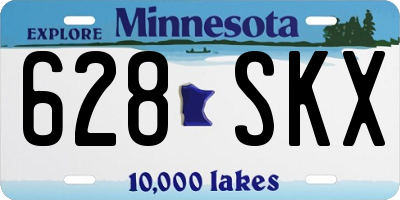 MN license plate 628SKX