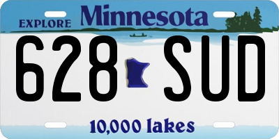 MN license plate 628SUD