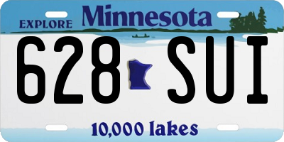 MN license plate 628SUI