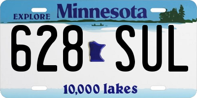 MN license plate 628SUL
