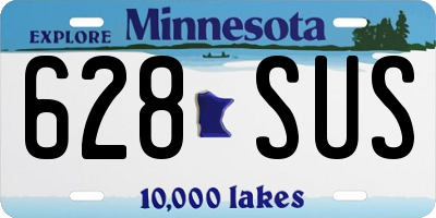 MN license plate 628SUS