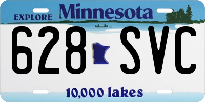 MN license plate 628SVC