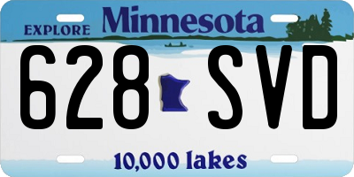 MN license plate 628SVD