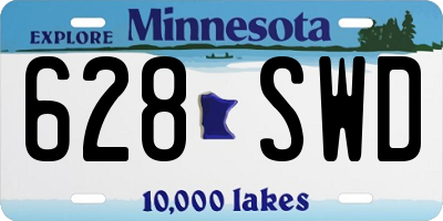 MN license plate 628SWD
