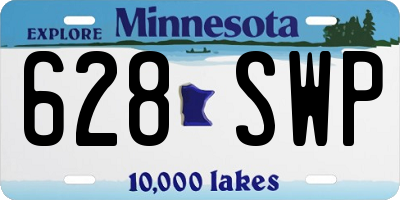 MN license plate 628SWP