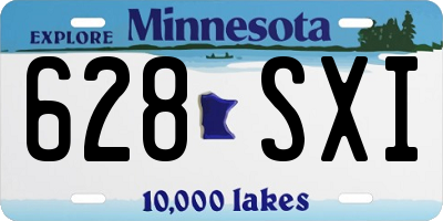 MN license plate 628SXI