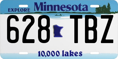 MN license plate 628TBZ