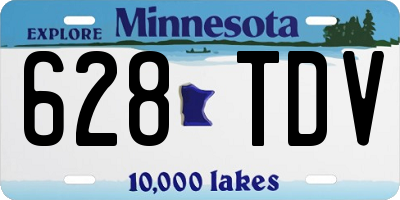 MN license plate 628TDV
