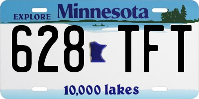 MN license plate 628TFT