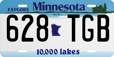 MN license plate 628TGB