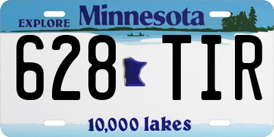 MN license plate 628TIR