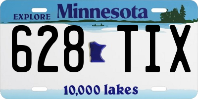 MN license plate 628TIX