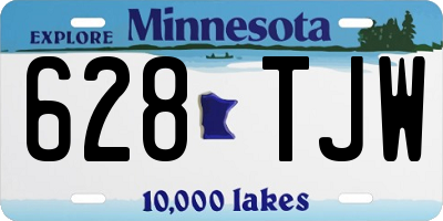 MN license plate 628TJW