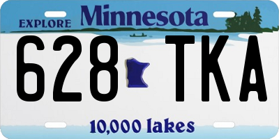 MN license plate 628TKA