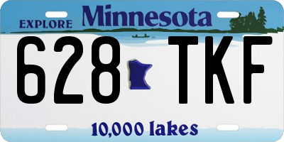 MN license plate 628TKF