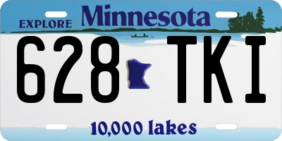 MN license plate 628TKI