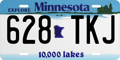 MN license plate 628TKJ