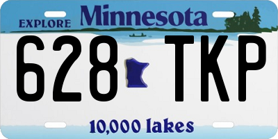 MN license plate 628TKP