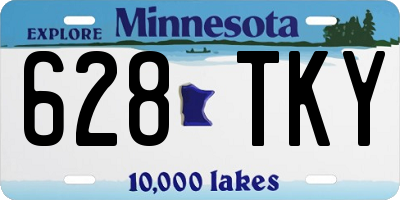 MN license plate 628TKY