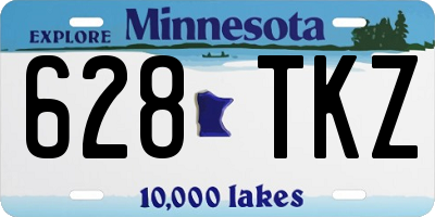 MN license plate 628TKZ