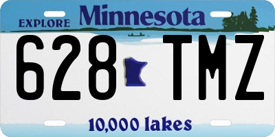 MN license plate 628TMZ