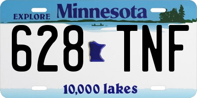 MN license plate 628TNF