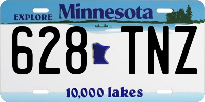 MN license plate 628TNZ