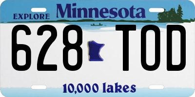 MN license plate 628TOD