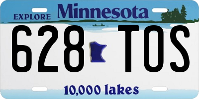 MN license plate 628TOS