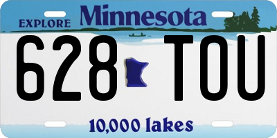 MN license plate 628TOU