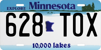 MN license plate 628TOX