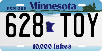 MN license plate 628TOY
