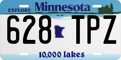 MN license plate 628TPZ