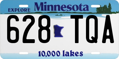 MN license plate 628TQA
