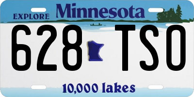 MN license plate 628TSO