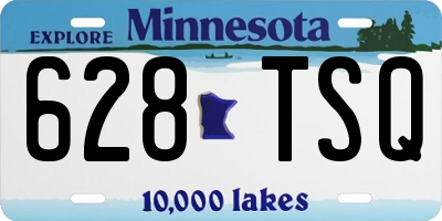 MN license plate 628TSQ
