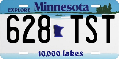 MN license plate 628TST