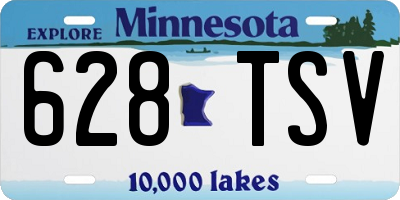MN license plate 628TSV