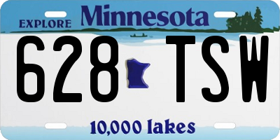 MN license plate 628TSW