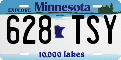 MN license plate 628TSY