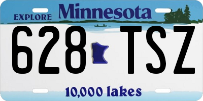 MN license plate 628TSZ