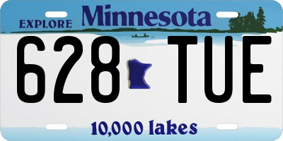 MN license plate 628TUE