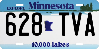MN license plate 628TVA
