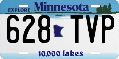 MN license plate 628TVP