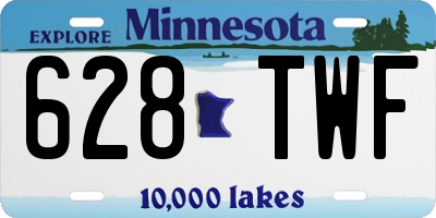 MN license plate 628TWF