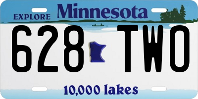 MN license plate 628TWO