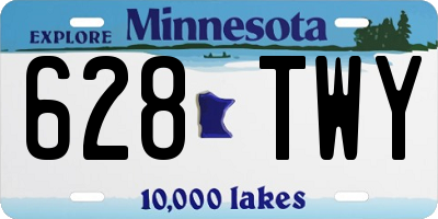 MN license plate 628TWY