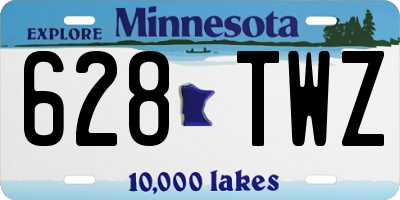 MN license plate 628TWZ