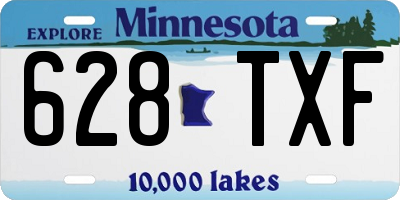 MN license plate 628TXF