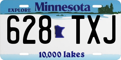 MN license plate 628TXJ